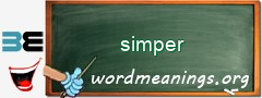 WordMeaning blackboard for simper